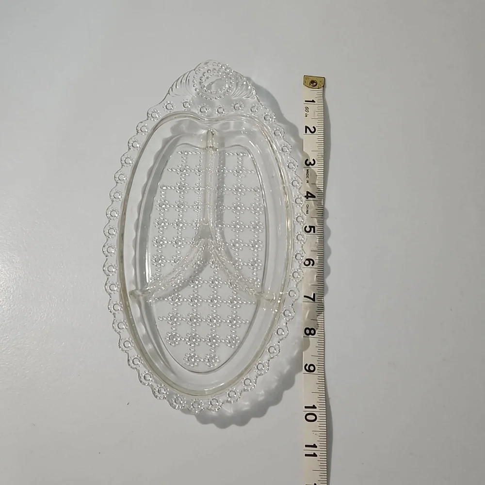 Elegant Clear Glass Divided Serving Tray
